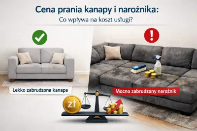 Od czego zależy cena prania kanapy i narożnika?