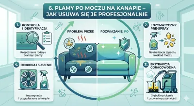 Plamy po moczu na kanapie – jak usuwa się je profesjonalnie?